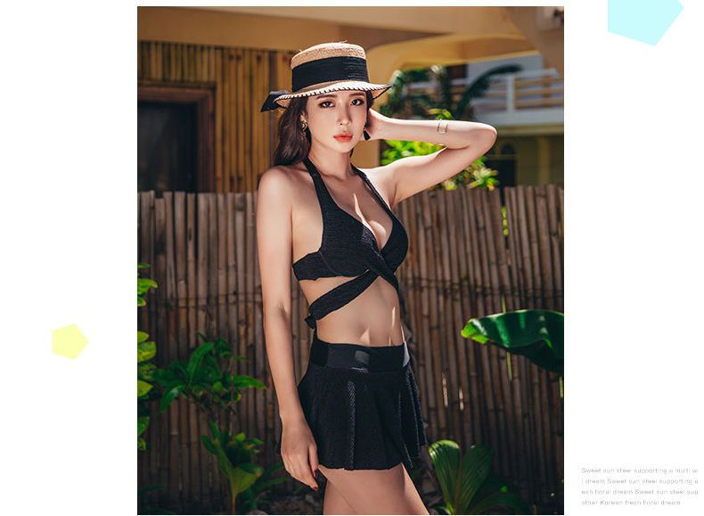 SANQI - Set: Wikkelbikinitop + zwemrok