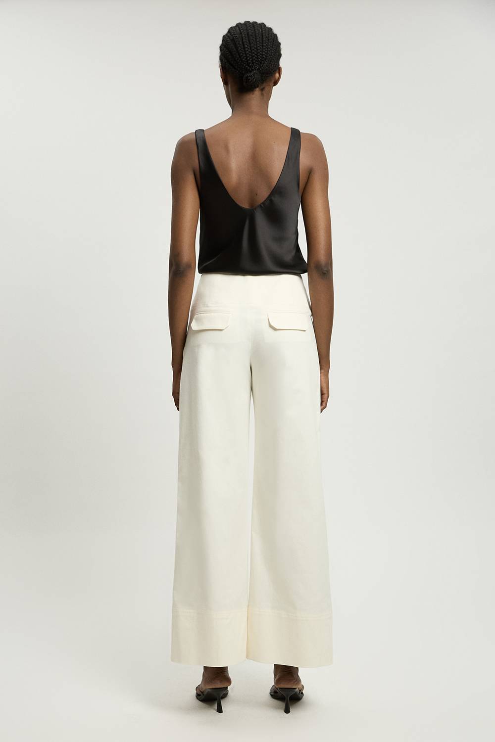 KarenMillen Pantalon Tailleur Petite En Coton À Détails De Boutons