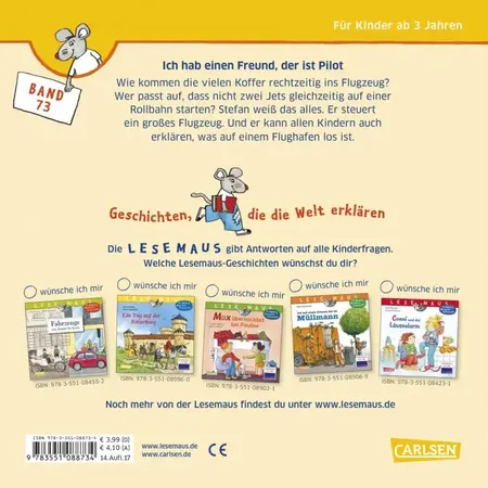 Carlsen Verlag LESEMAUS 73: Ich hab einen Freund, der ist Pilot