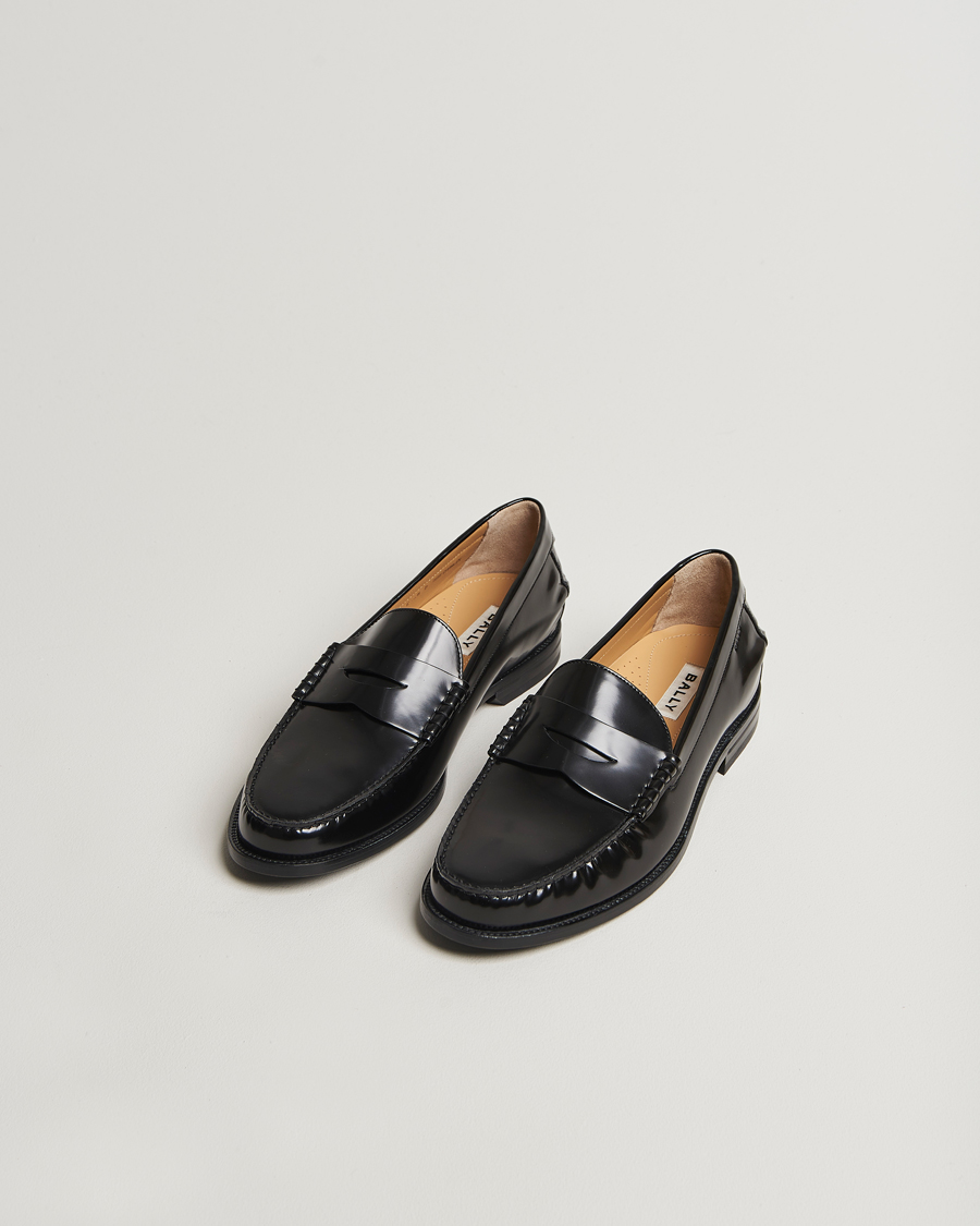 Bally Charlex Leather Moccasin Black