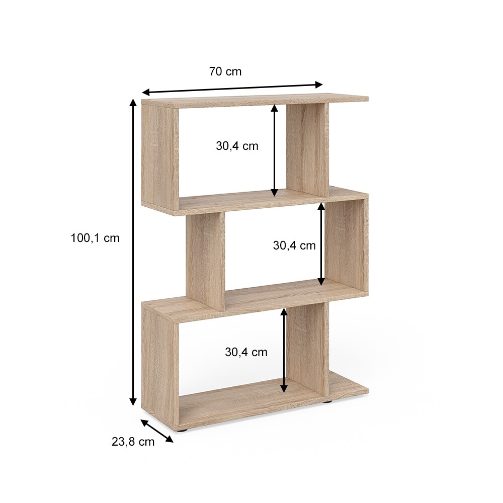 VICCO Raumteiler LEVIO Sonoma Regal Bücherregal Standregal Hochregal Wandregal