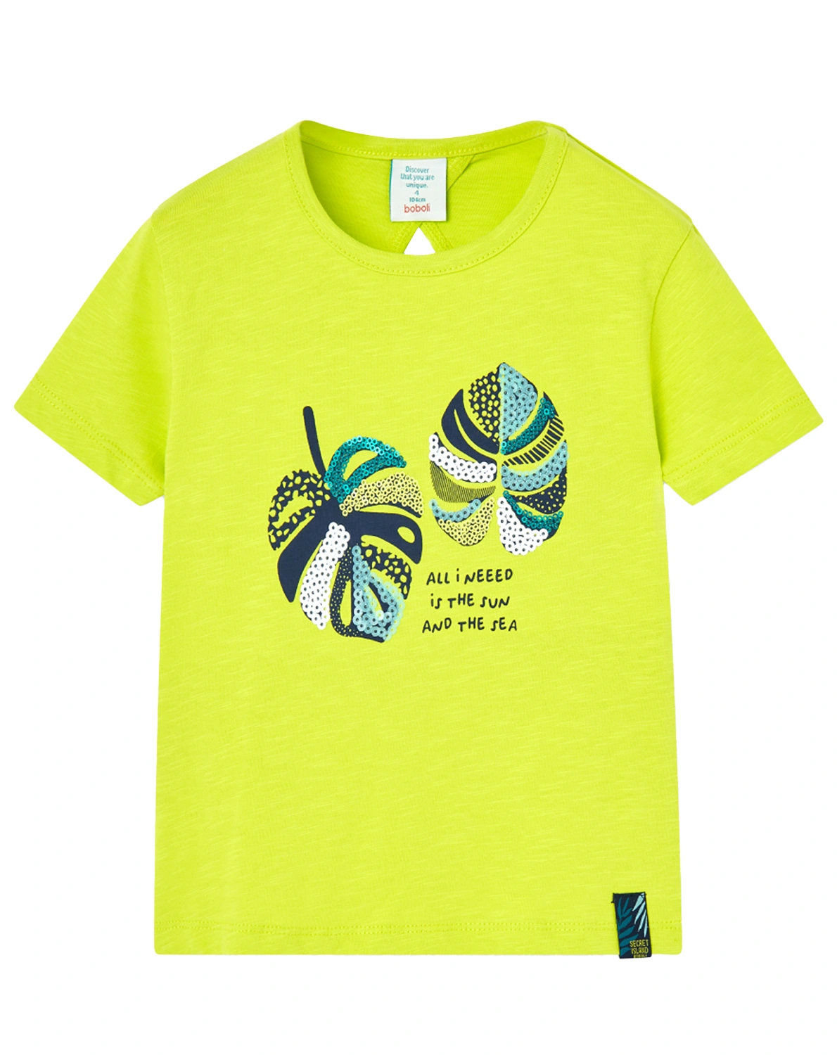 T-Shirt LEAVES in gelb