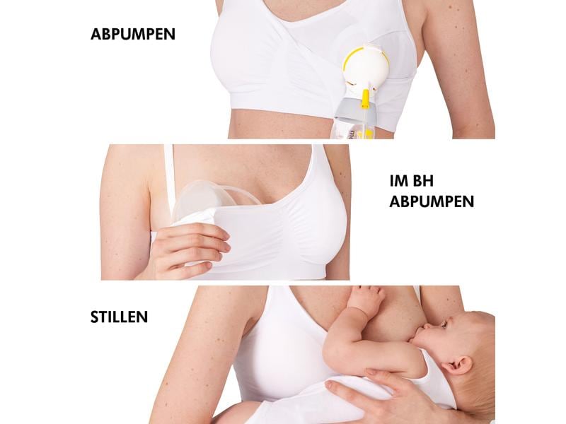 MEDELA Still-BH und Abpump-BH 3-in-1 Weiss XL 3-in-1 Still- und Abpump-BH