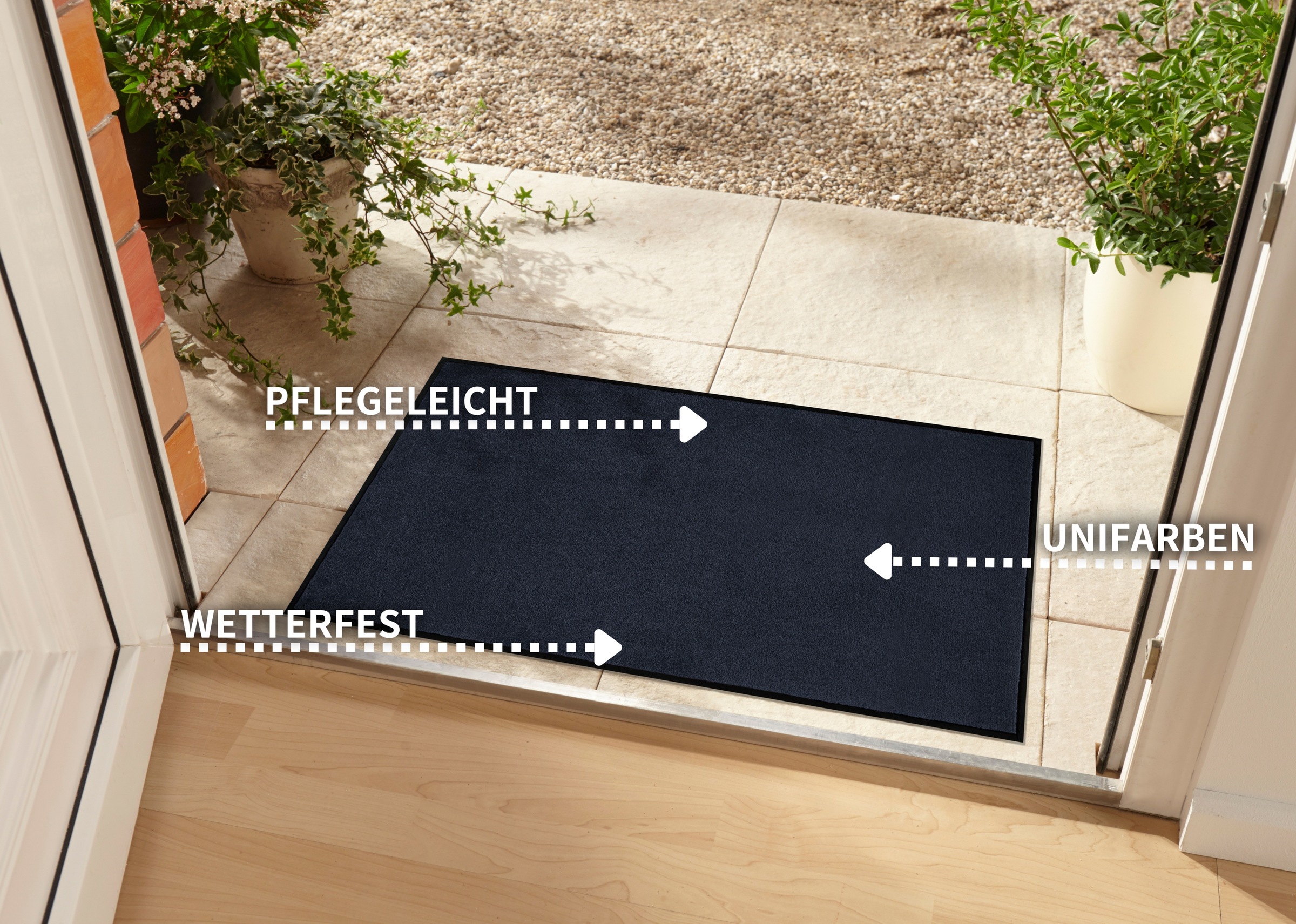 HANSE Home Fussmatte »Triton« rechteckig 7 mm Höhe Schmutzfangmatte, Türmatte, In- und Outdoor, Läufer, waschbar