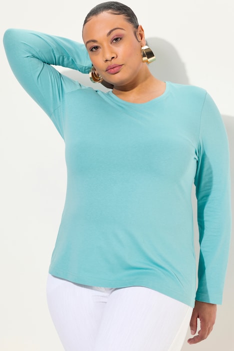 Shirt, Slim, Rundhalsausschnitt, Langarm