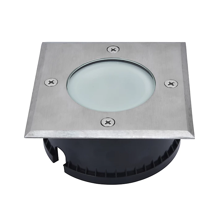 Spot à encastrer carré Velho IP65 et IP67 6.8W 500lm GoodHome l.11 x H.5,1 cm