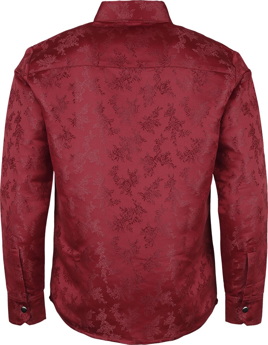 Woven Rose Shirt | Gothicana by EMP Chemise manches longues