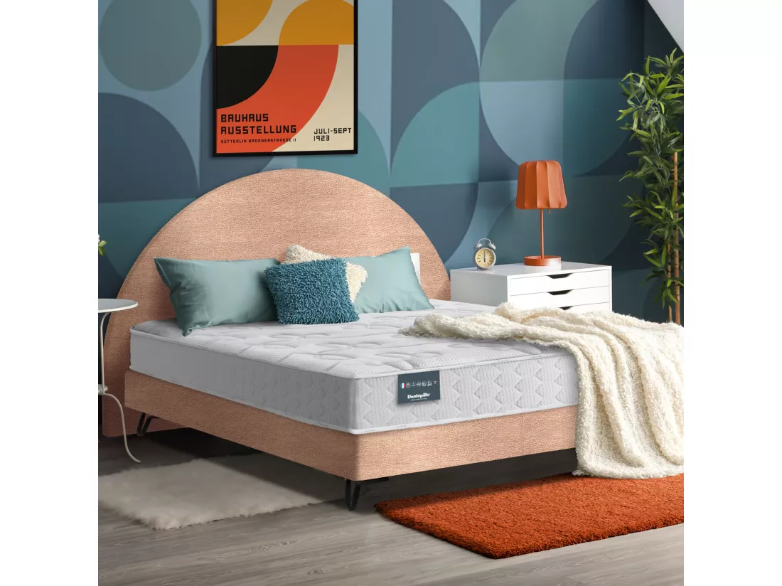 Matelas Dunlopillo 100% latex ferme 7 zones 20cm DAHLIA 90x190