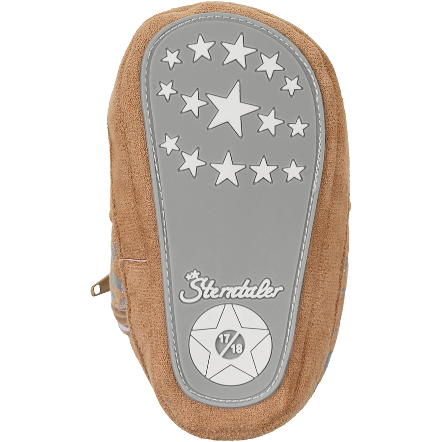 Sterntaler Babystiefel Silberprint braun melange
