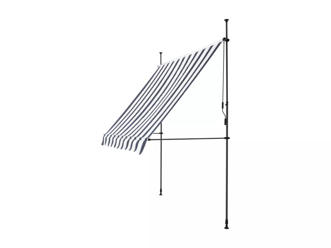 Store banne téléscopique acier blanche 250 x 120 x 200 cm 03_0008326