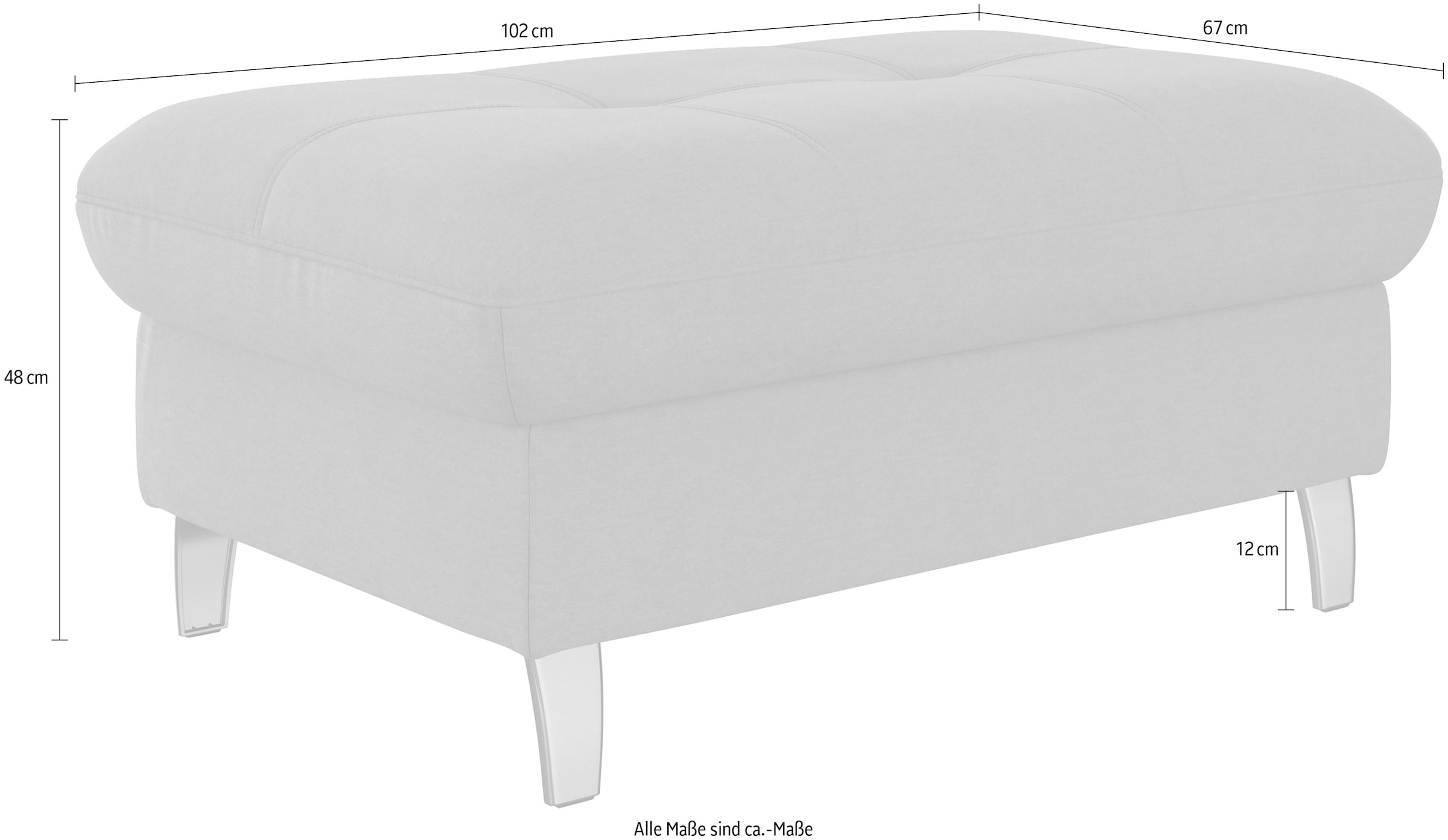 sit&more Stauraumhocker »Maggiore« mit Stauraum und modernen Metallbeinen