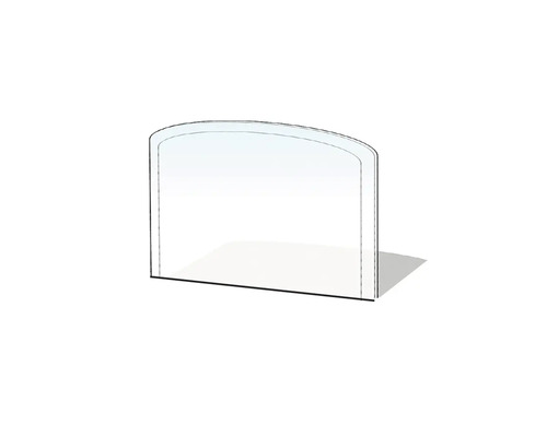 Glazen serveerschaal 100x55 cm segmentboog