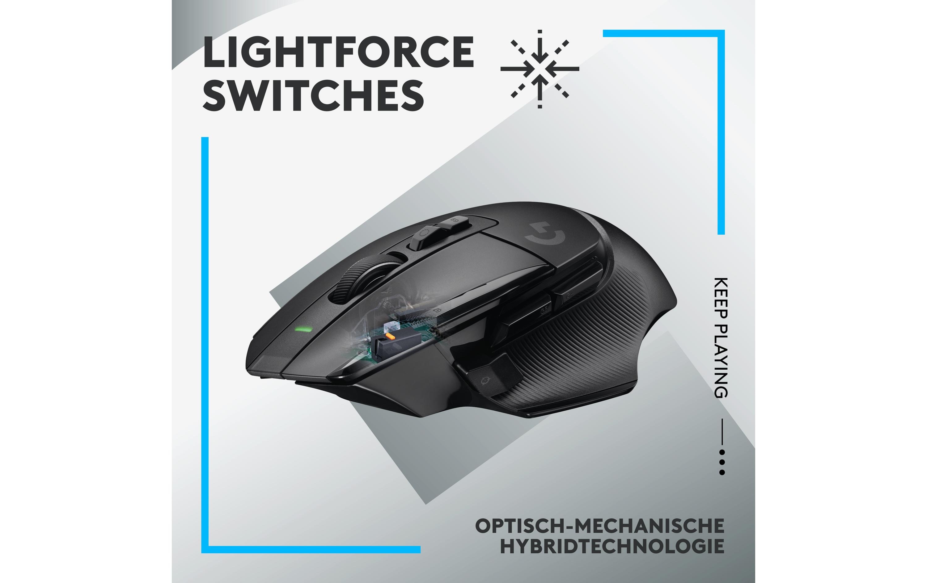 Gaming-Maus G502 X Lightspeed Schwarz<br>Kabellose Gaming-Maus mit Lightspeed Technologie