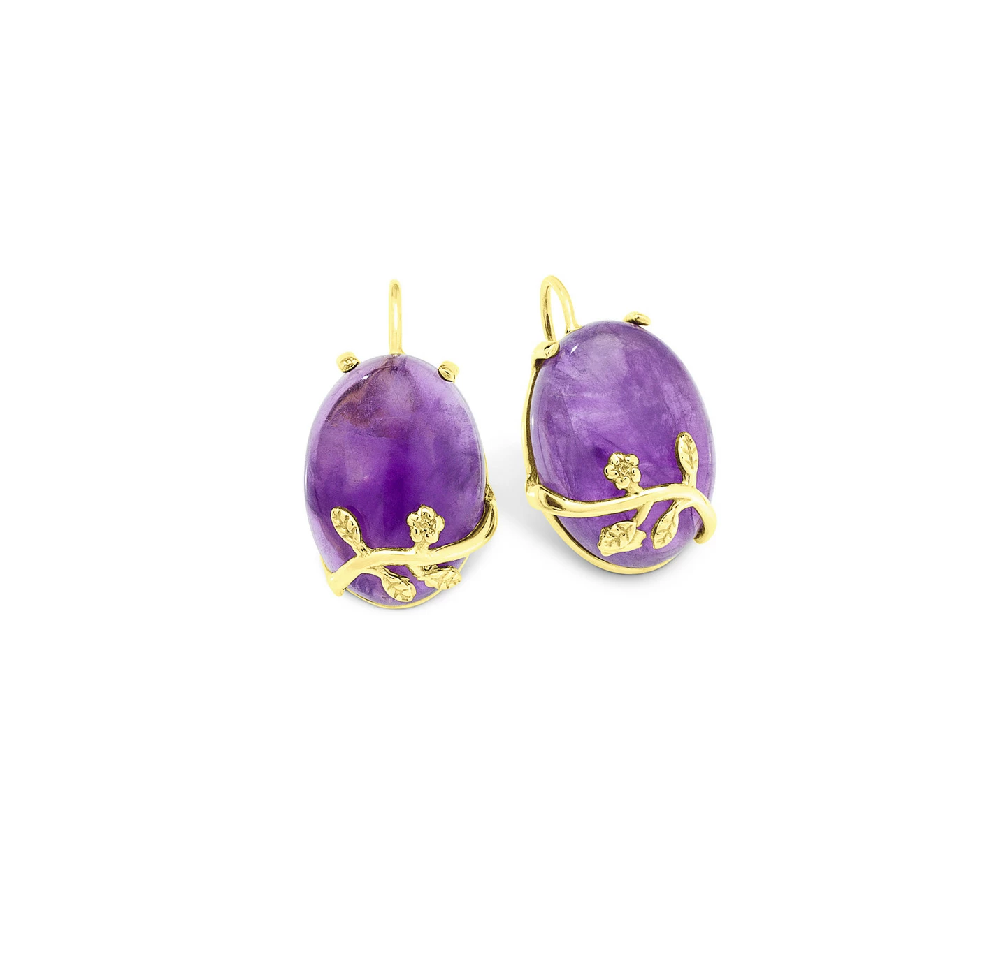 Tolle Ohrringe mit echt Amethyst