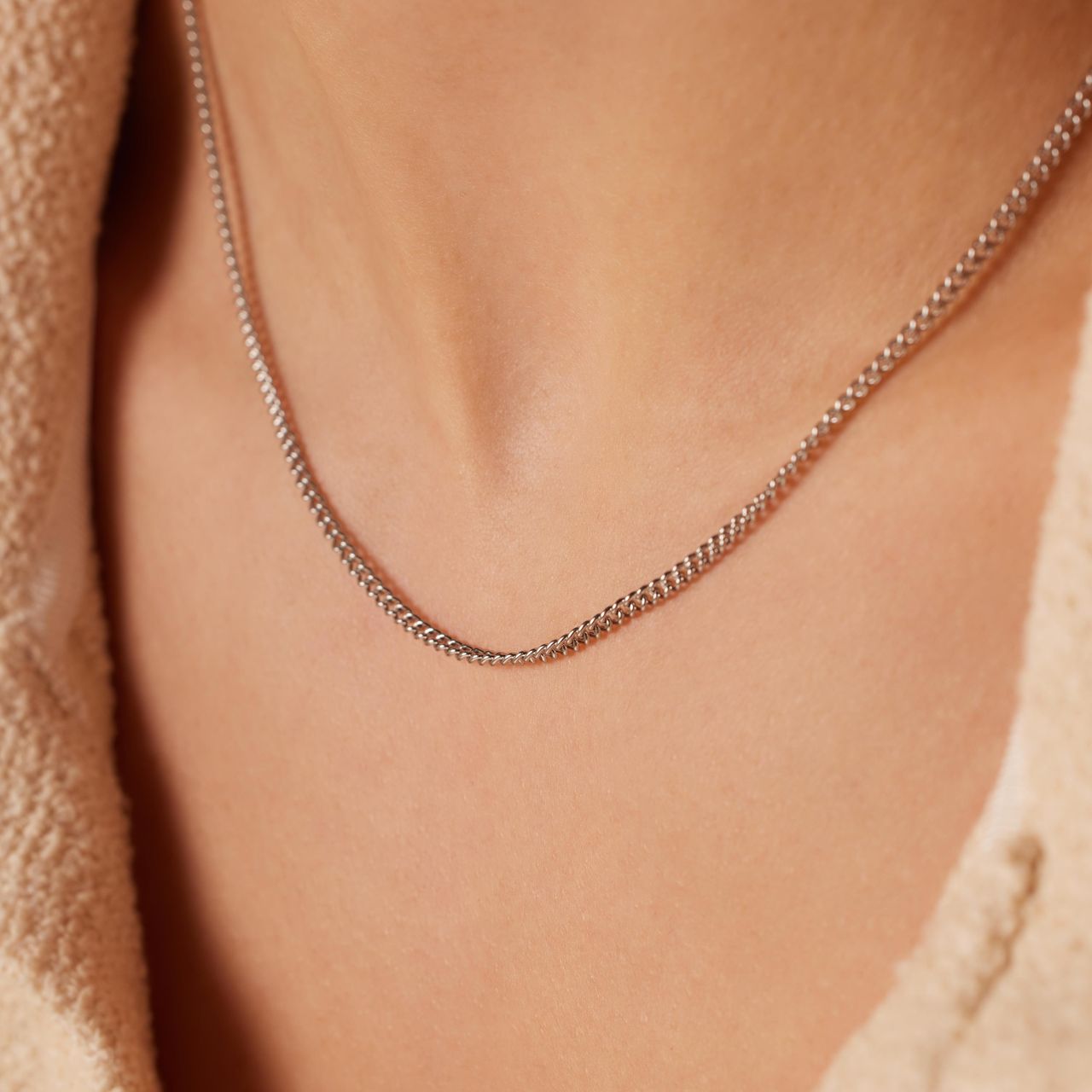 Stalen ketting gourmet 2mm