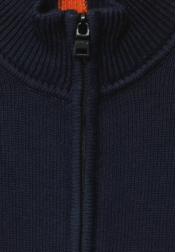 Strickjacke in Unifarbe - deep navy blue