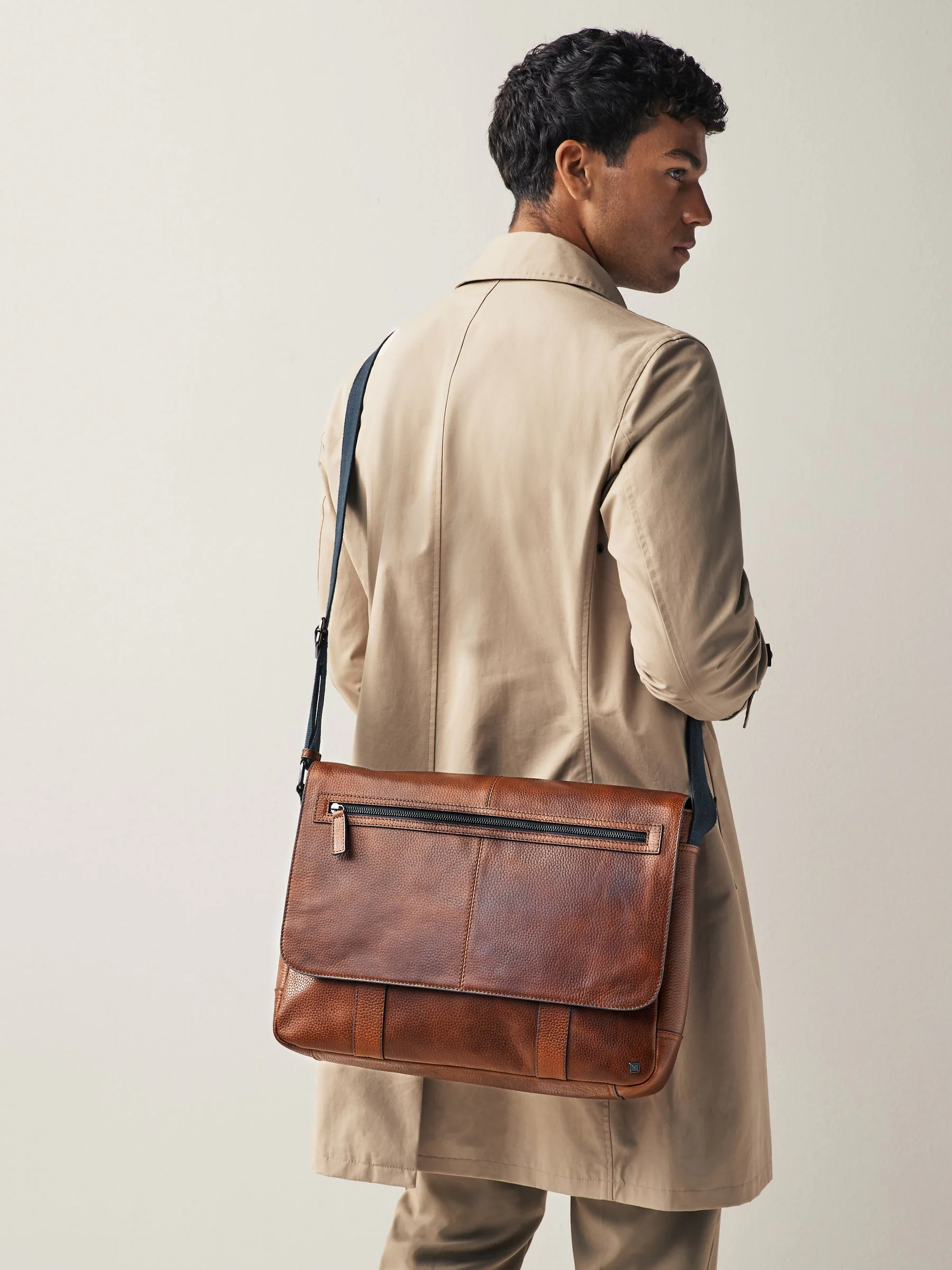 Lichtbruin - Messenger-tas