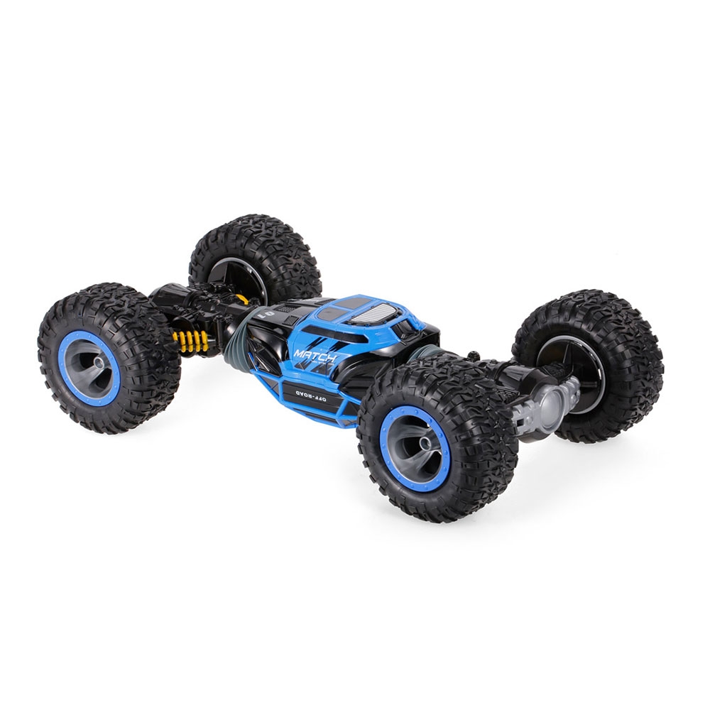 Ferngesteuerter 2.4GHz Doppelseitiger Flip RC Auto Monstertruck Off-Road Buggy 360° Drehung (1:10 Skala) - Blau