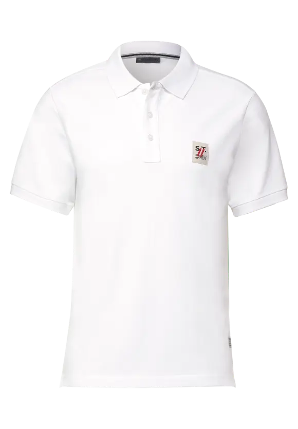 Poloshirt in Piqueé - White
