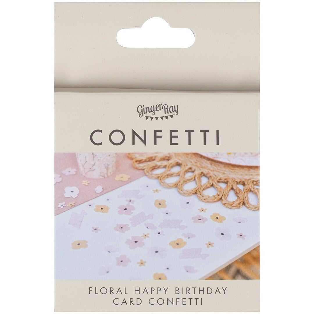 Ginger ray confetti happy birthday floral - 14g