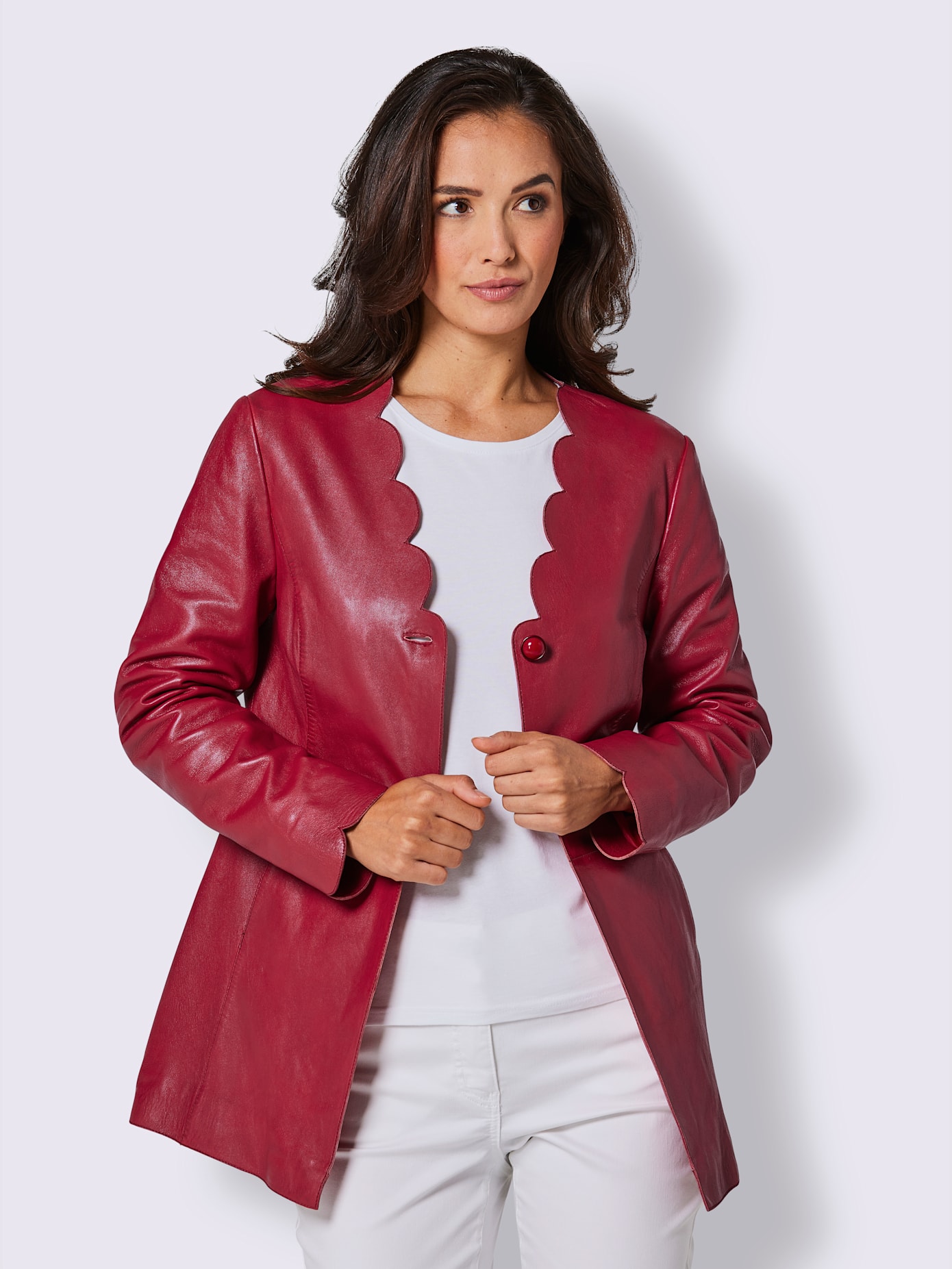 Blazer en cuir d'agneau nappa pur cuir d'agneau nappa