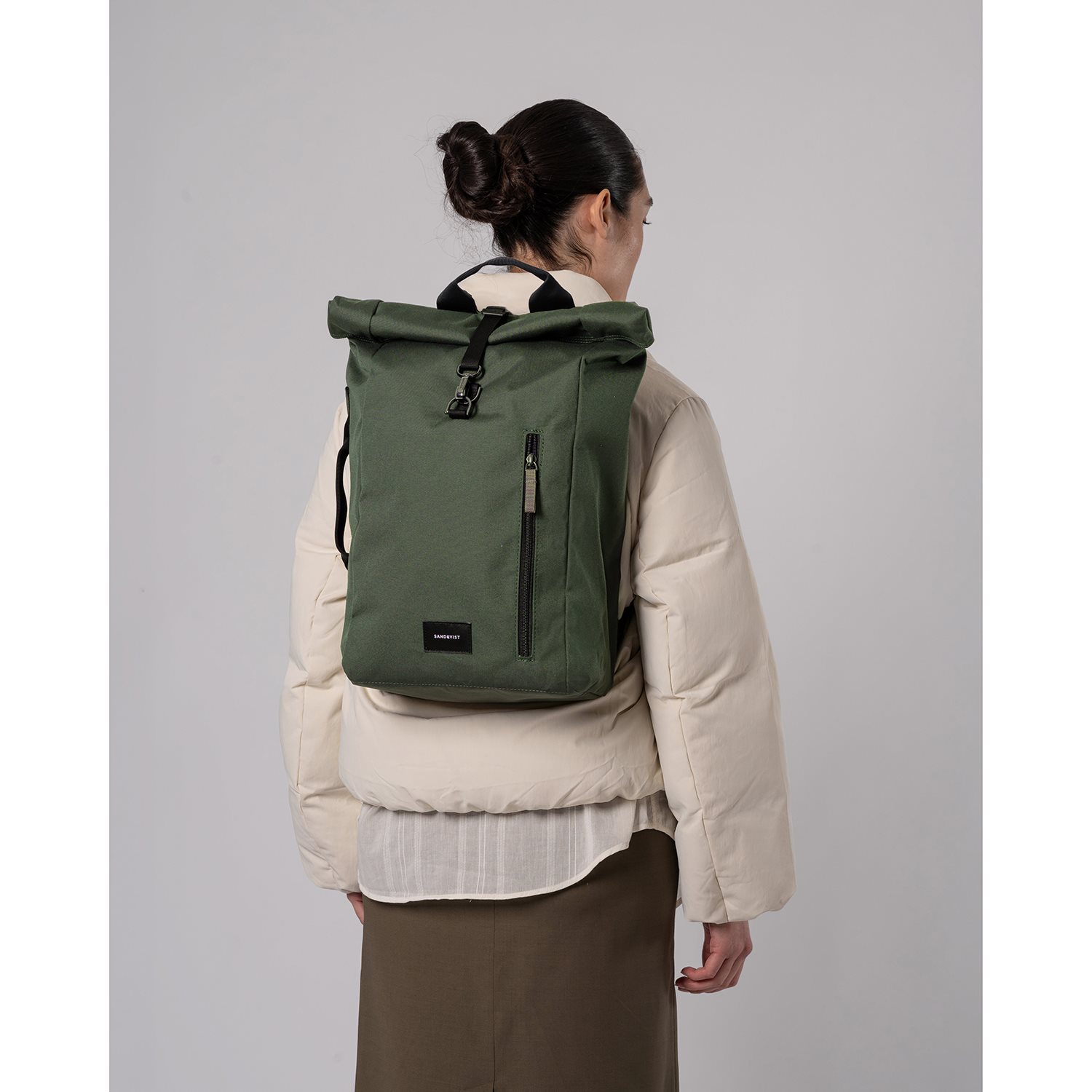 Sandqvist Dante Vegan dawn green with black webbing