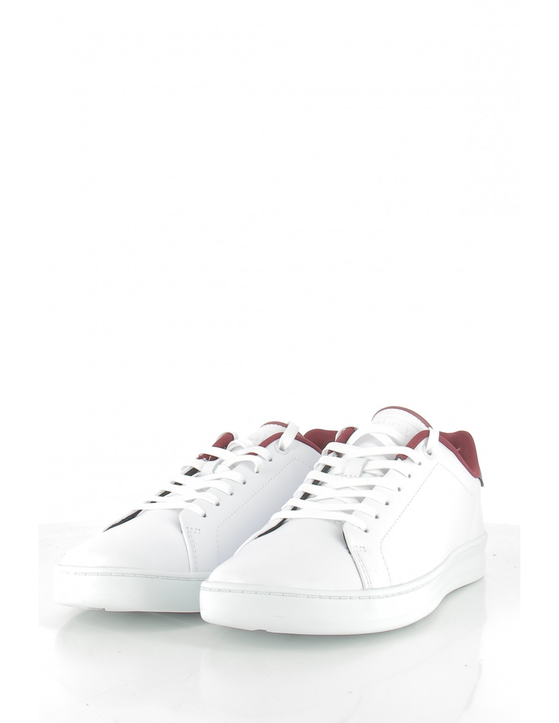 tommy hilfiger baskets de ville homme court sneaker leather cuir blanc