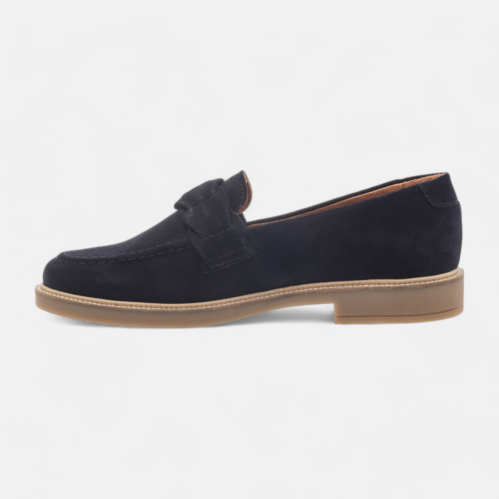 Mocassins Femme en cuir bleu marine