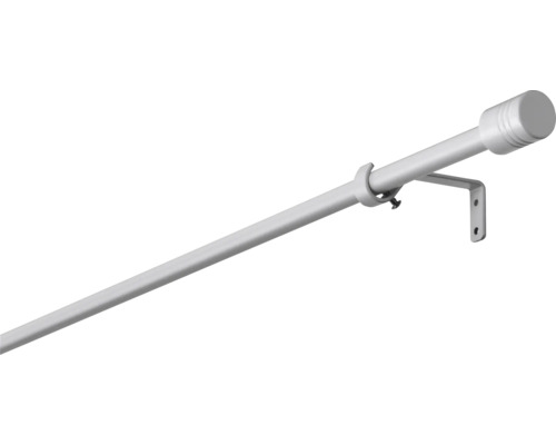 Uitschuifbare gordijnroedeset, wit, 100-200 cm, Ø 13/16 mm