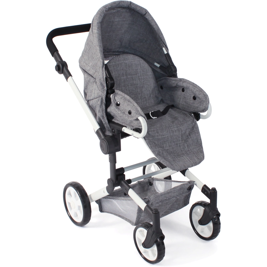 BAYER CHIC 2000 Kombi-Puppenwagen JARA Jeans grey