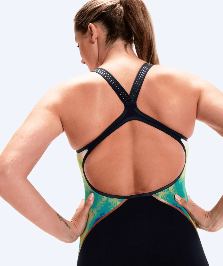 Speedo konkurrence badedragt til damer - LZR Pure Intent - Blå/grøn