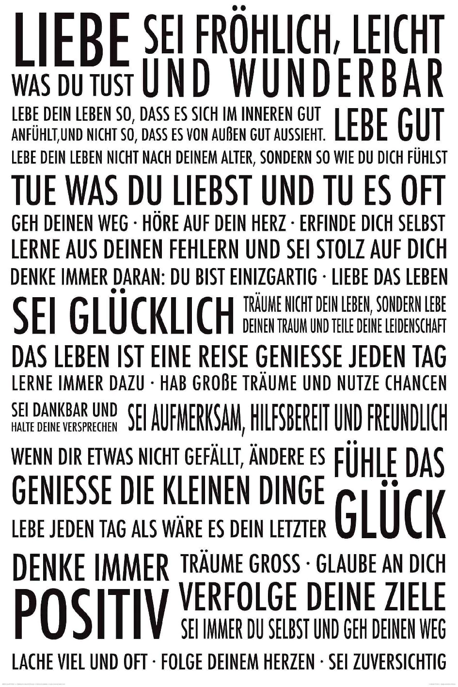 Poster Immer Positiv, 61 x 91 cm