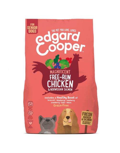 Edgard&Cooper Free-Run Chicken Senior Kip&Zalm&Broccoli - Hondenvoer