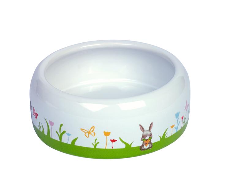 Nobby Keramiknapf Futtertrog Flower, Ø 14 cm, 500 ml Klassischer Futtertrog mit Frühlingsmotiv