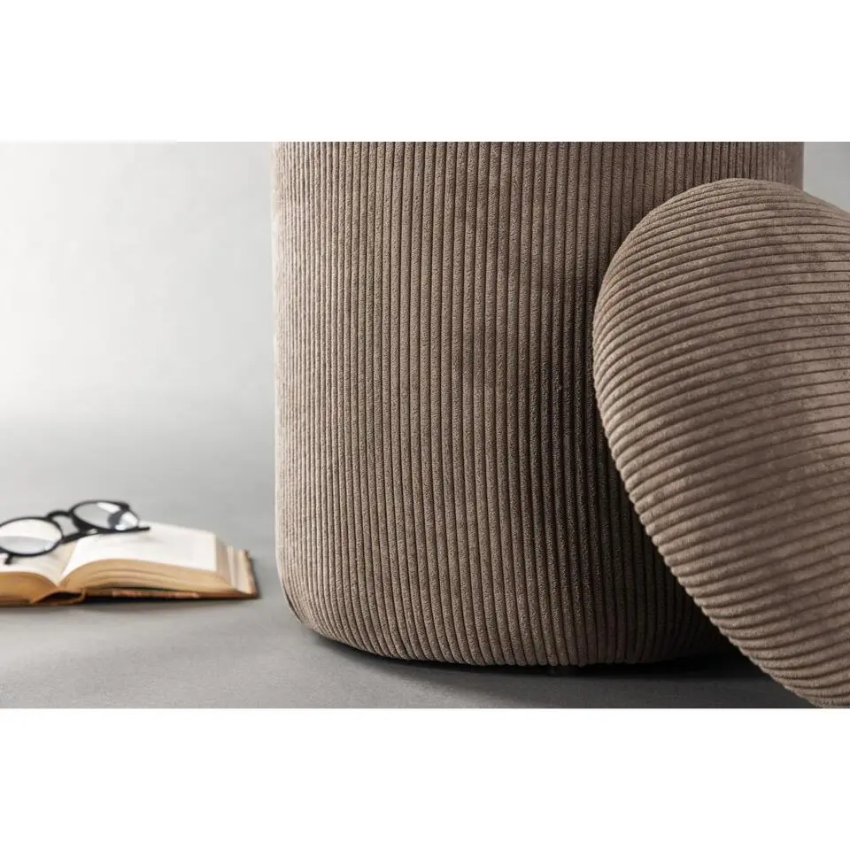 Svea - Zara poef - rib - bruin