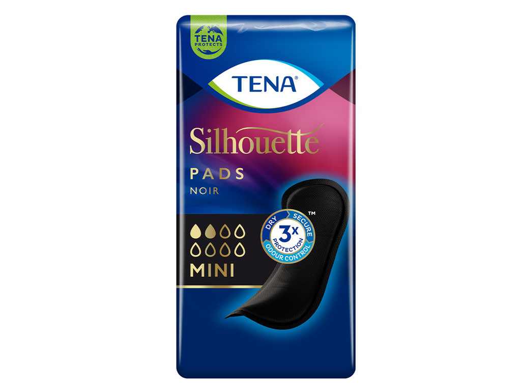 PENSOS INCONTINÊNCIA TENA SILHOUETTE PRETO MINI 18 UN