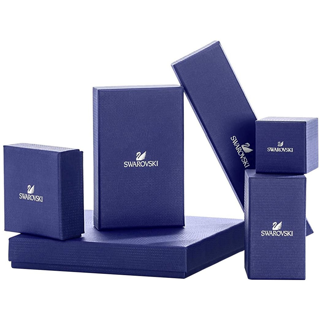 Swarovski Dextera Kreolen, weiss, vergoldet