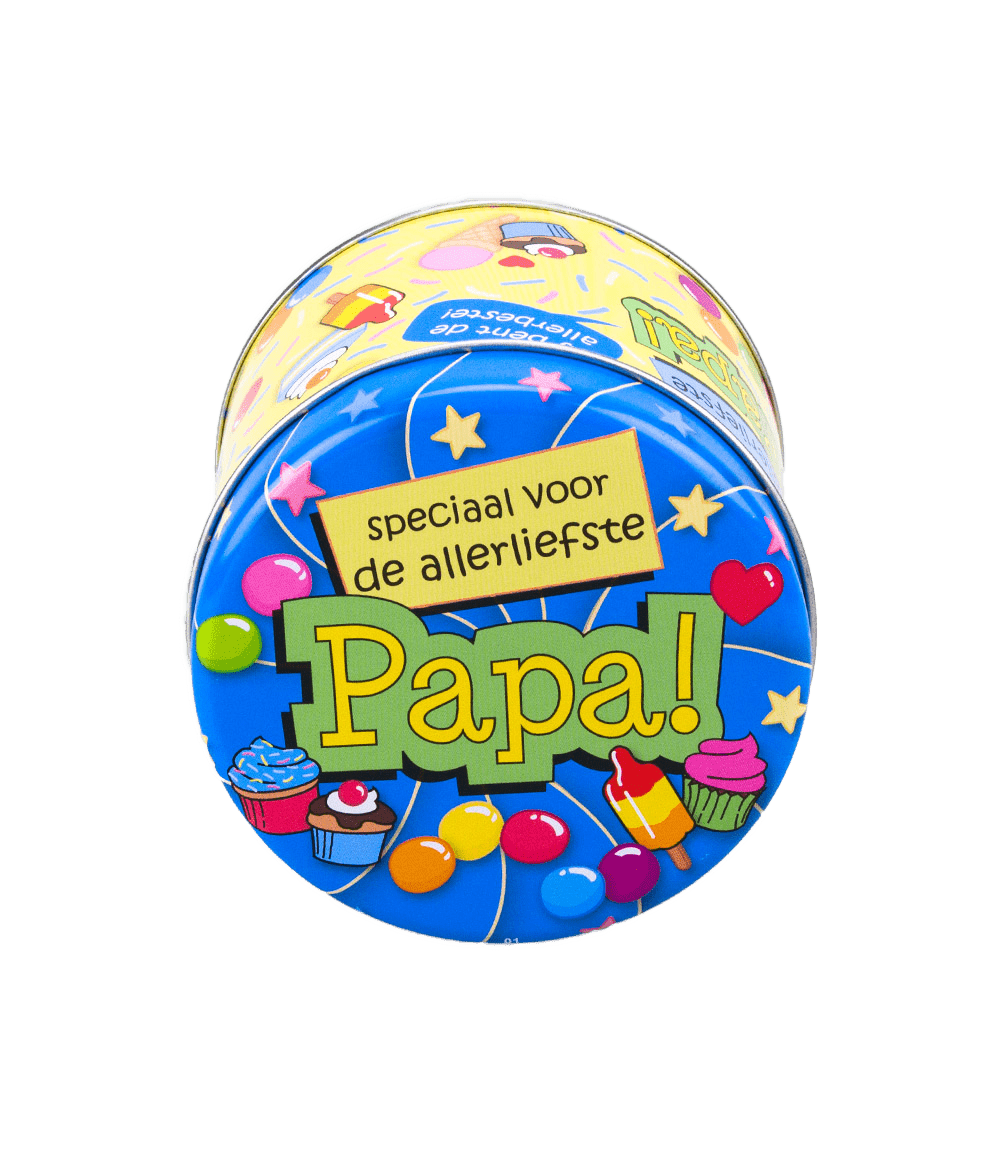 Snoepblik Papa 9cm