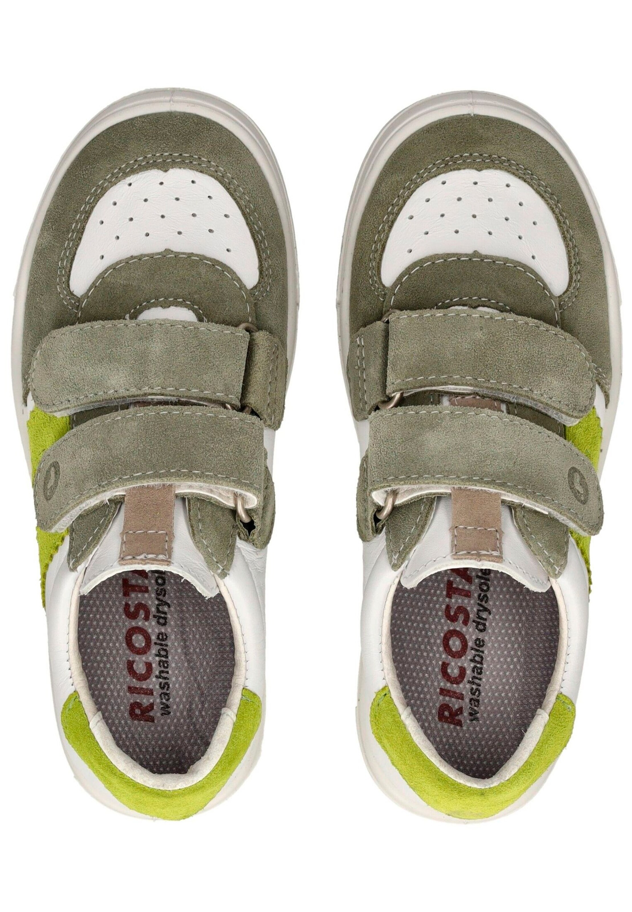 Halbschuhe Weiß/Grün