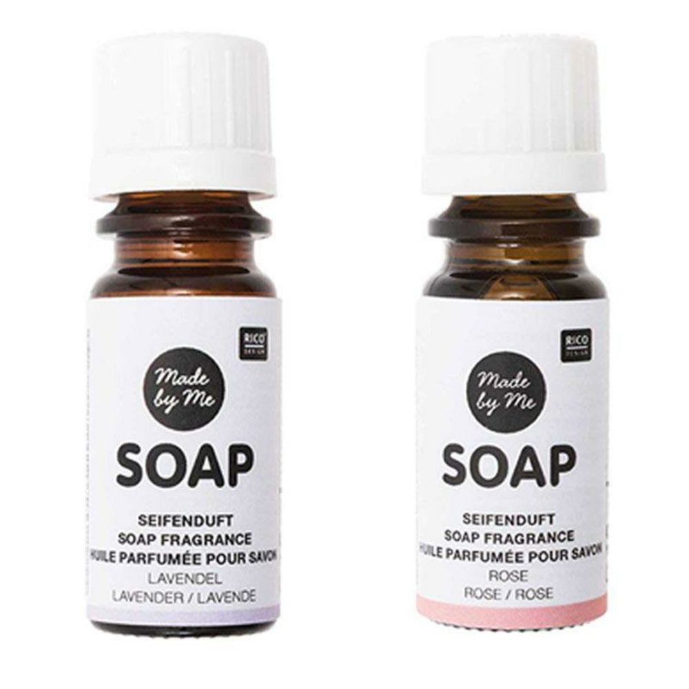 2 huiles parfumées 10 ml pour savon - lavande, rose