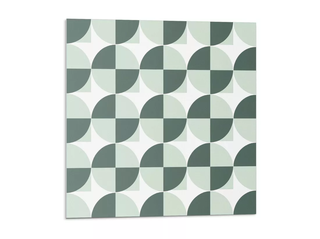 Carreaux autocollants PVC, Carrelage PVC adhésif - 9x30x30 - Géométrie des cercles et des carrés