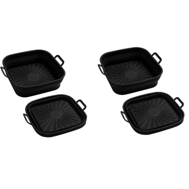 Sammenklappelig Air Fryer Silikoneform 17,5 cm 2-pak MultiColor