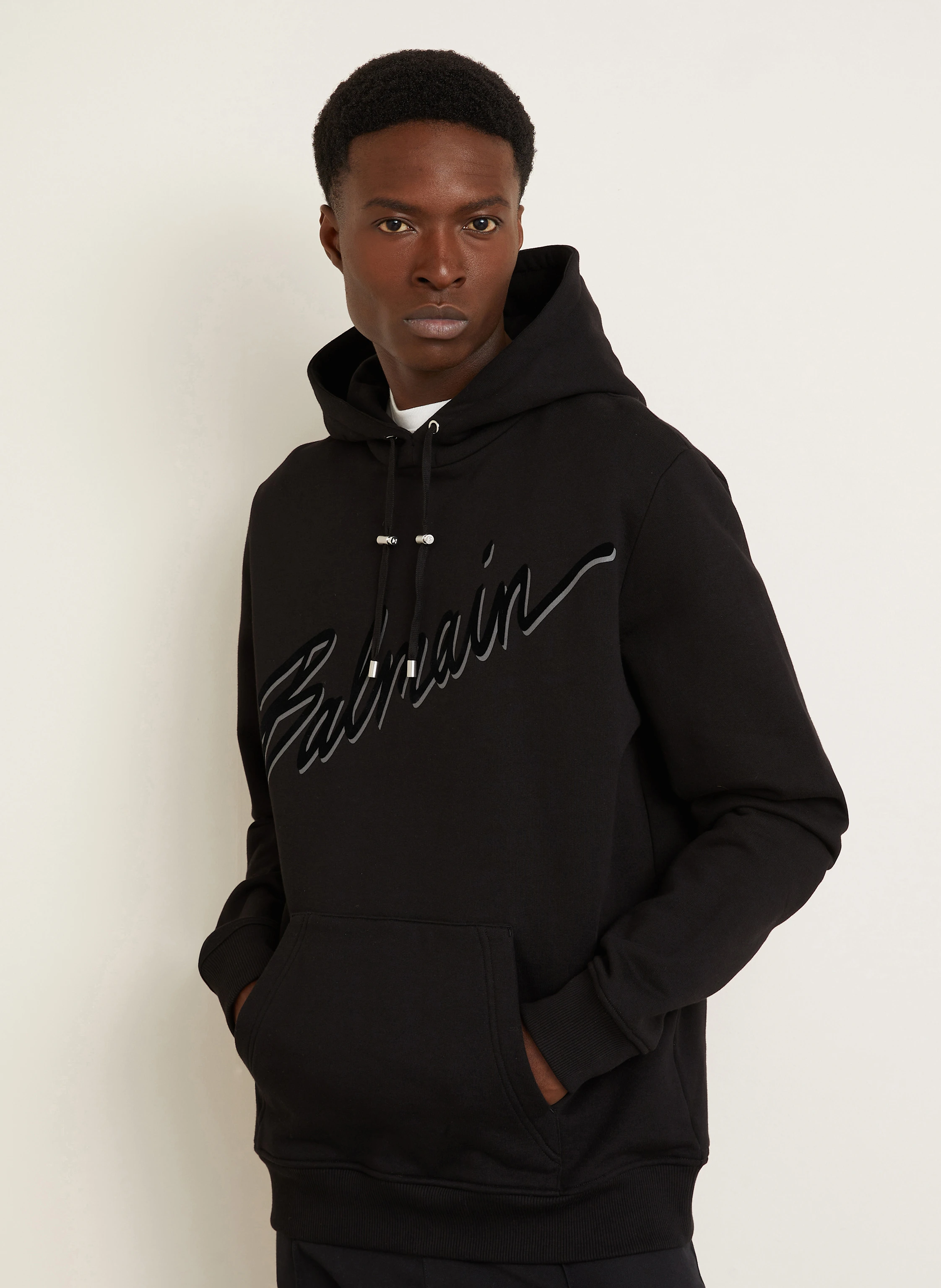 BALMAIN Hoodie BALMAIN LETTER FLOCK