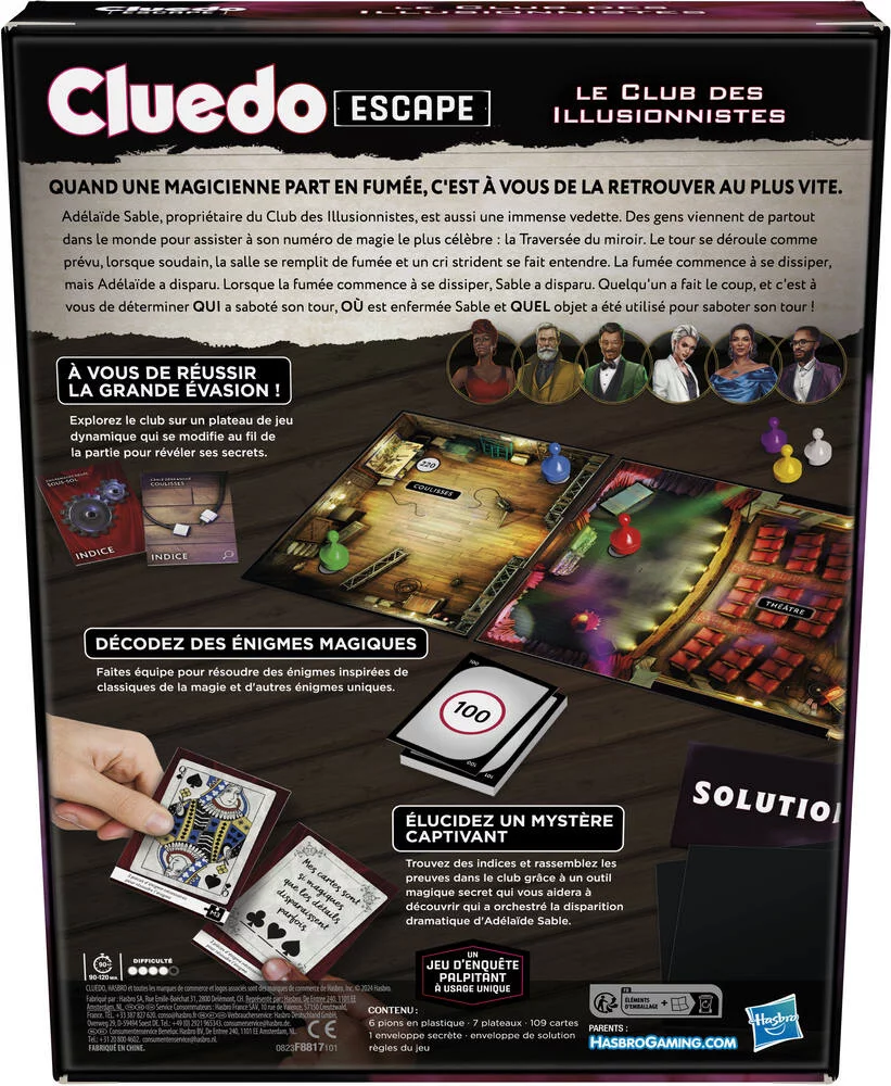 CLUEDO ESCAPE LE CLUB DES ILLUSIONISTES