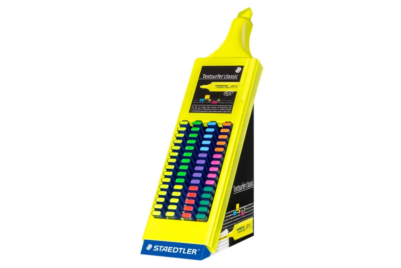 Staedtler Textsurfer Classic 364 overstregningspenne ass. farver - borddisplay med 200 stk.