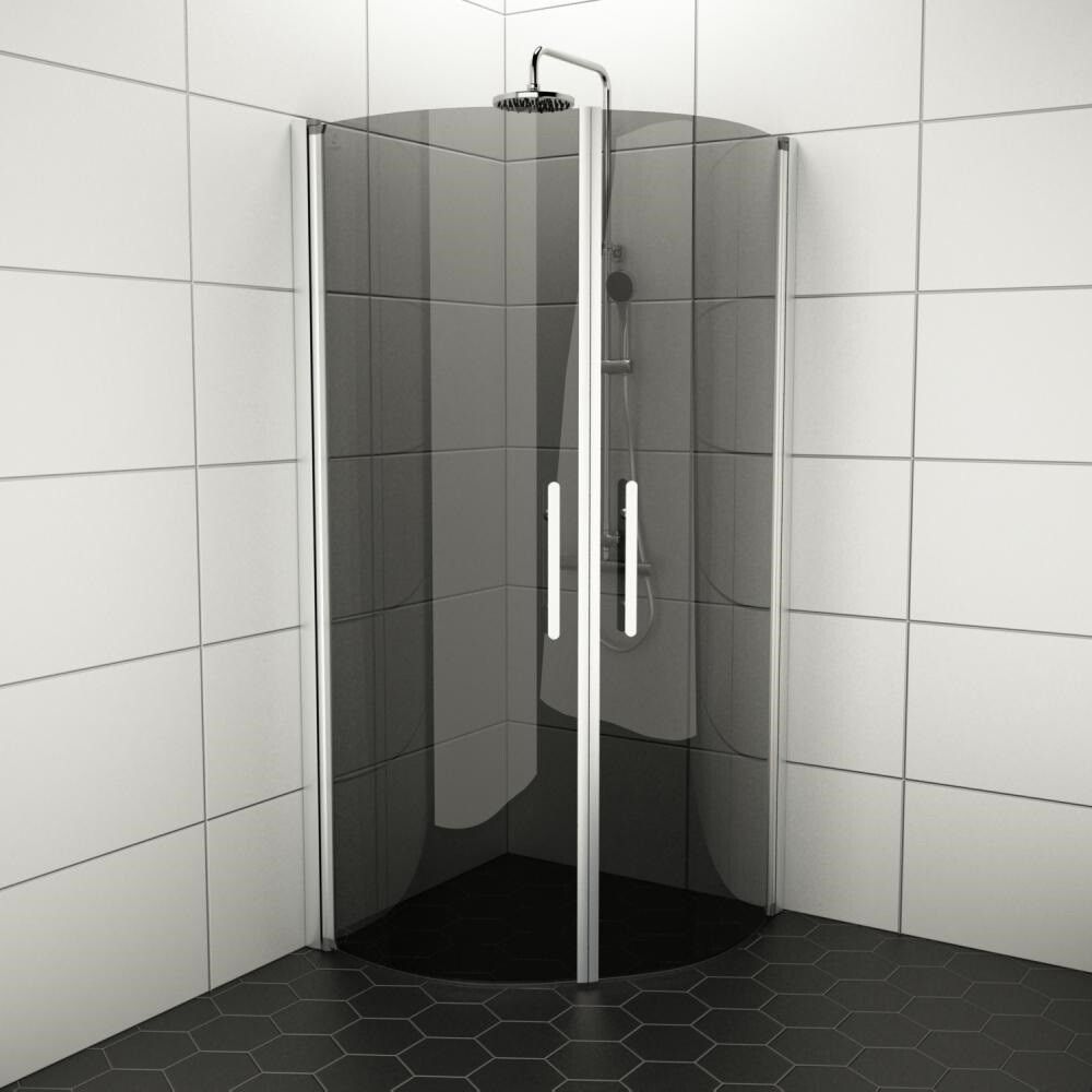 DUSJDØR CAMARGUE SKÄRGÅRD RUND RØKGLASS 90CM