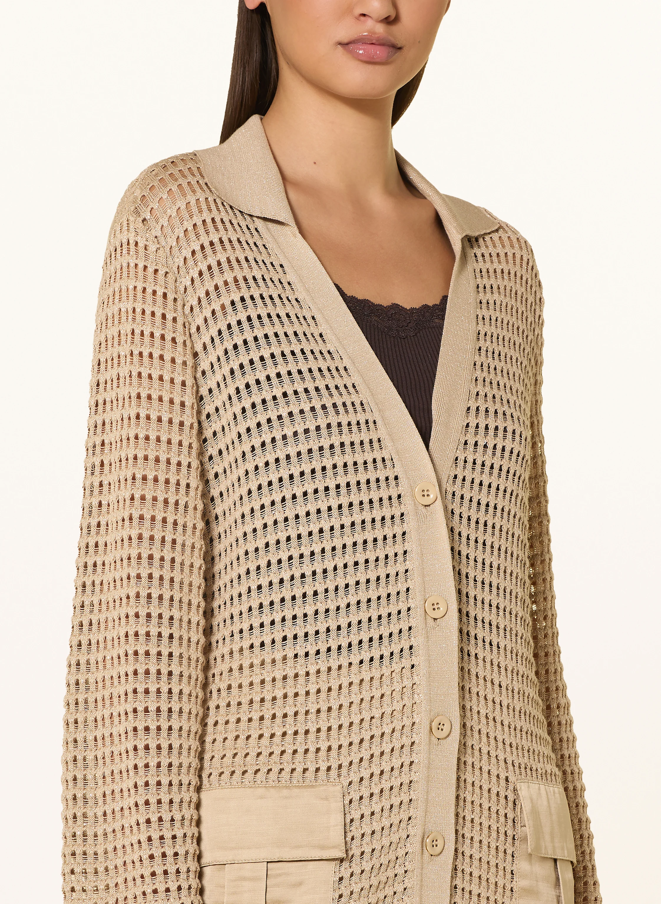 MARC CAIN Strickjacke mit Glitzergarn
