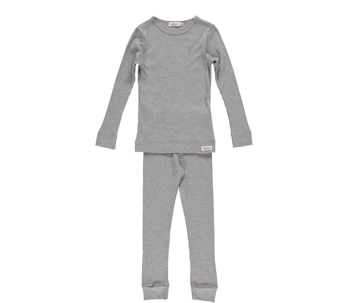 Sleepwear (set tee+leg), Nattøj - Grey Melange