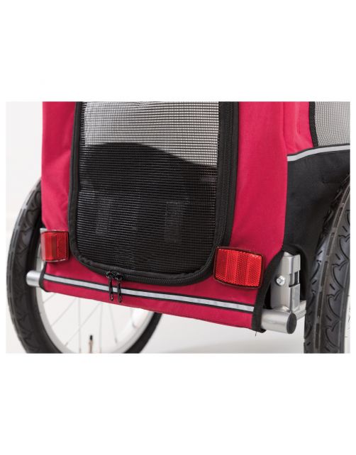 Trixie Fietskar - Hondenfietskar - 53x60x60\/117 cm Zwart Rood Tot 15 Kg Small