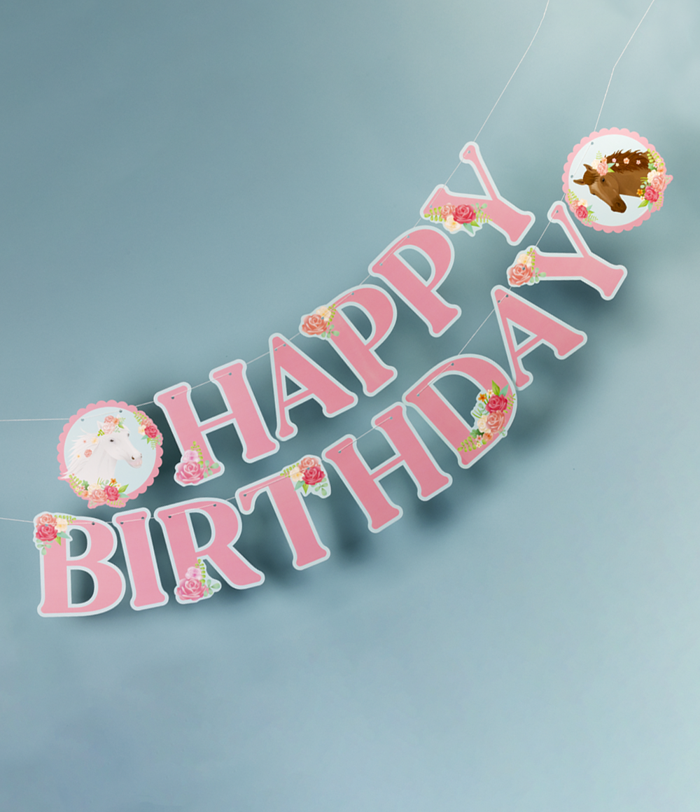 Happy Birthday Letterslinger Paarden 2,5m